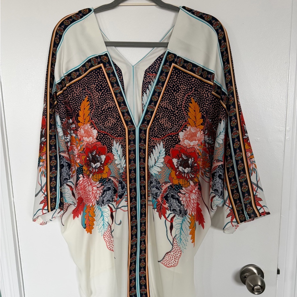 Rose & Olive Multicolor Floral Kimono Top